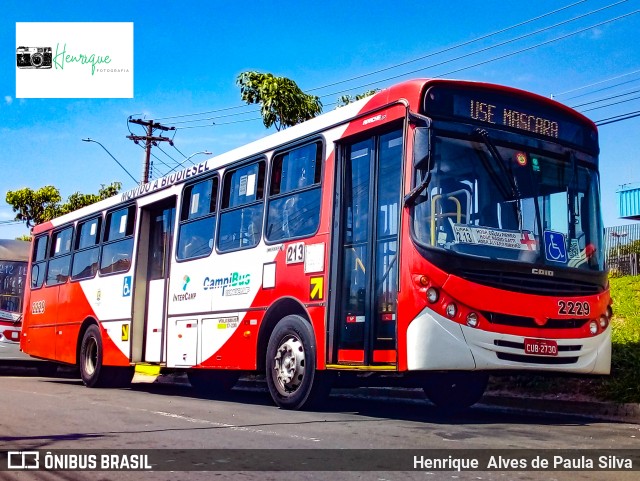 Expresso CampiBus 2229 na cidade de Campinas, São Paulo, Brasil, por Henrique Alves de Paula Silva. ID da foto: 9480627.