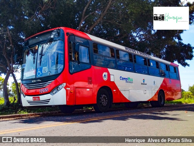 Expresso CampiBus 2255 na cidade de Campinas, São Paulo, Brasil, por Henrique Alves de Paula Silva. ID da foto: 9480625.