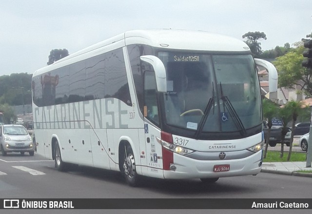 Auto Viação Catarinense 3317 na cidade de Curitiba, Paraná, Brasil, por Amauri Caetano. ID da foto: 9480550.