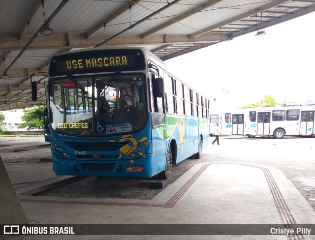 Viação Praia Sol 12143 na cidade de Vila Velha, Espírito Santo, Brasil, por Crislye Pilly. ID da foto: 9428853.