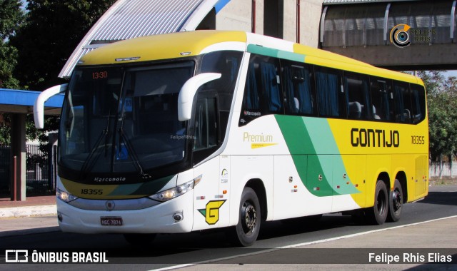 Empresa Gontijo de Transportes 18355 na cidade de Campinas, São Paulo, Brasil, por Felipe Rhis Elias. Número da foto: #9428870.