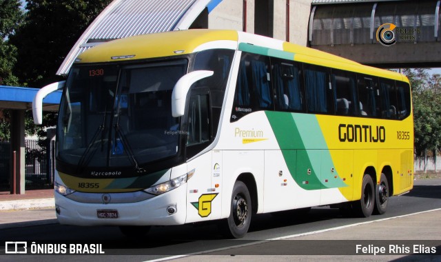 Empresa Gontijo de Transportes 18355 na cidade de Campinas, São Paulo, Brasil, por Felipe Rhis Elias. ID da foto: 9428870.