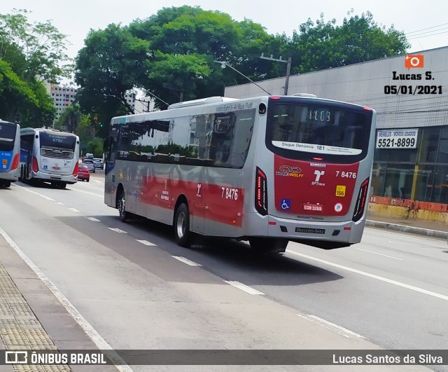 Transwolff Transportes e Turismo 7 8476 na cidade de São Paulo, São Paulo, Brasil, por Lucas Santos da Silva. Número da foto: #9430238.