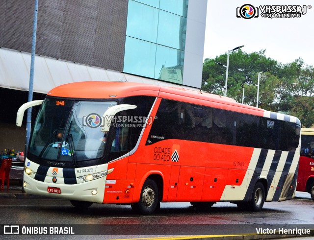 Viação Cidade do Aço RJ 174.070 na cidade de Rio de Janeiro, Rio de Janeiro, Brasil, por Victor Henrique. Número da foto: #9429396.