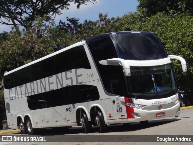 Auto Viação Catarinense 3738 na cidade de São Paulo, São Paulo, Brasil, por Douglas Andrez. Número da foto: #9485875.