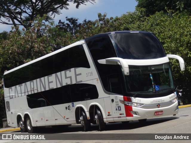 Auto Viação Catarinense 3738 na cidade de São Paulo, São Paulo, Brasil, por Douglas Andrez. ID da foto: 9485875.