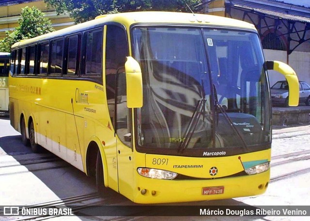 Viação Itapemirim 8091 na cidade de Rio de Janeiro, Rio de Janeiro, Brasil, por Márcio Douglas Ribeiro Venino. ID da foto: 9484084.