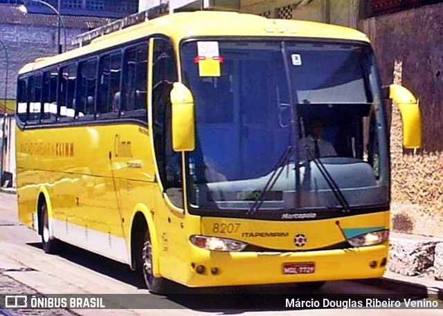 Viação Itapemirim 8207 na cidade de Rio de Janeiro, Rio de Janeiro, Brasil, por Márcio Douglas Ribeiro Venino. ID da foto: 9484144.