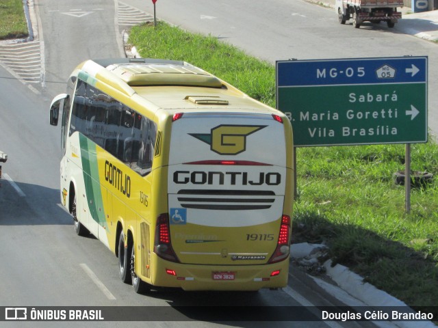 Empresa Gontijo de Transportes 19115 na cidade de Belo Horizonte, Minas Gerais, Brasil, por Douglas Célio Brandao. ID da foto: 9486349.