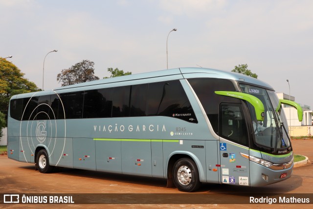 Viação Garcia 8345 na cidade de Maringá, Paraná, Brasil, por Rodrigo Matheus. ID da foto: 9487856.