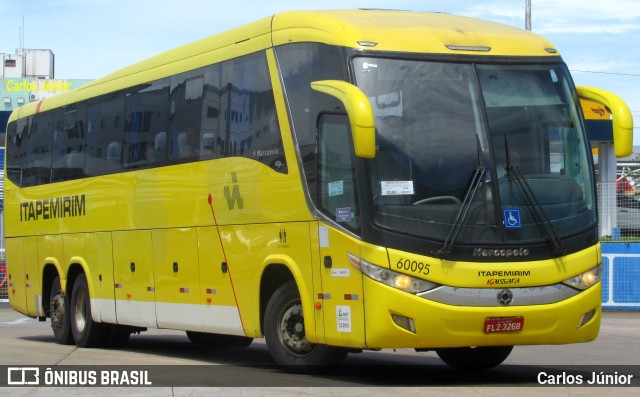 Viação Itapemirim 60095 na cidade de Goiânia, Goiás, Brasil, por Carlos Júnior. ID da foto: 9488557.