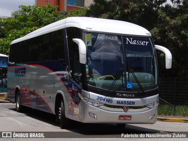 Viação Nasser 204145 na cidade de São Paulo, São Paulo, Brasil, por Fabricio do Nascimento Zulato. ID da foto: 9492096.