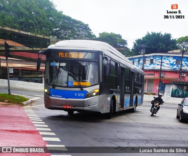 Viação Grajaú S.A. 6 1212 na cidade de São Paulo, São Paulo, Brasil, por Lucas Santos da Silva. ID da foto: 9490782.