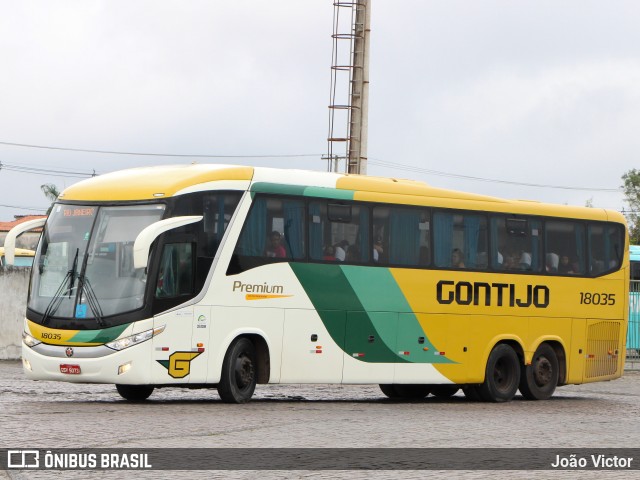 Empresa Gontijo de Transportes 18035 na cidade de Feira de Santana, Bahia, Brasil, por João Victor. ID da foto: 9492856.