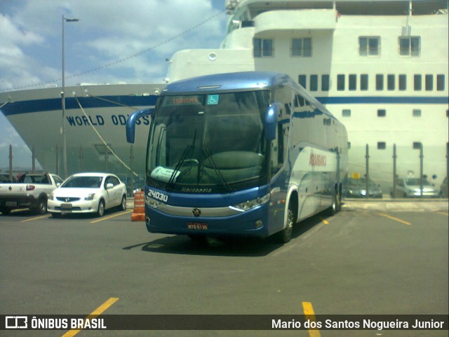 Viação Águia Branca 24030 na cidade de Salvador, Bahia, Brasil, por Mario dos Santos Nogueira Junior. Número da foto: #9490768.