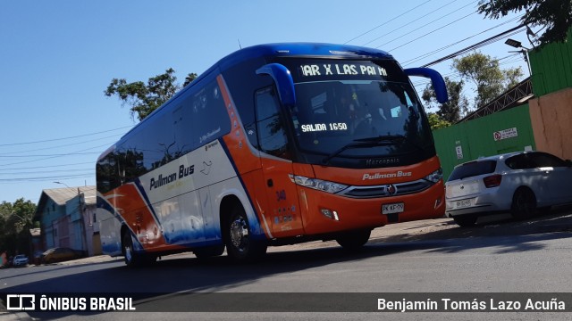 Pullman Bus 340 na cidade de Estación Central, Santiago, Metropolitana de Santiago, Chile, por Benjamín Tomás Lazo Acuña. ID da foto: 9489736.