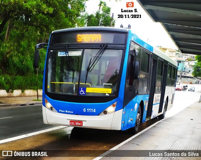 Viação Grajaú S.A. 6 1114 na cidade de São Paulo, São Paulo, Brasil, por Lucas Santos da Silva. Número da foto: #9490770.