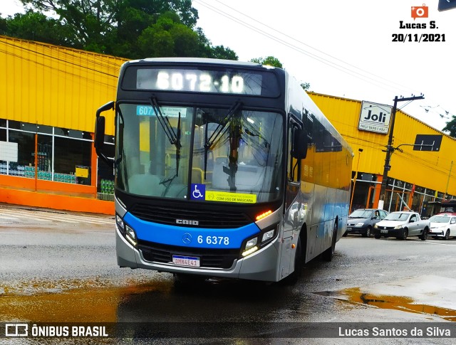 Transwolff Transportes e Turismo 6 6378 na cidade de São Paulo, São Paulo, Brasil, por Lucas Santos da Silva. ID da foto: 9490834.