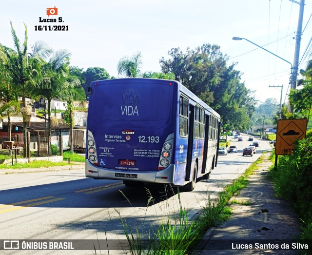 Auto Viação Bragança Metropolitana > Viação Raposo Tavares 12.193 na cidade de Embu-Guaçu, São Paulo, Brasil, por Lucas Santos da Silva. ID da foto: 9496289.