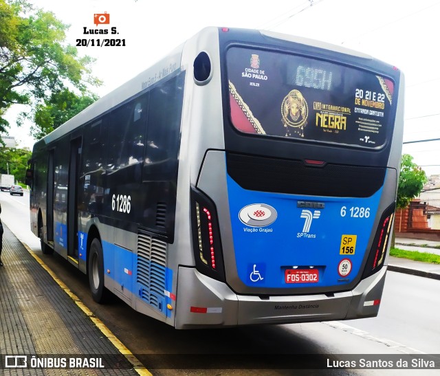 Viação Grajaú S.A. 6 1286 na cidade de São Paulo, São Paulo, Brasil, por Lucas Santos da Silva. Número da foto: #9496352.