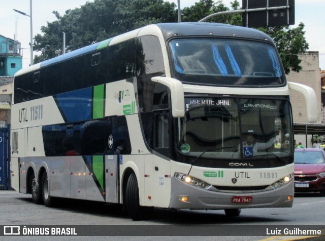 UTIL - União Transporte Interestadual de Luxo 11511 na cidade de Rio de Janeiro, Rio de Janeiro, Brasil, por Luiz Guilherme. Número da foto: #9496009.