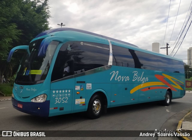 Nova Belga Transportadora Turística 3052 na cidade de São Paulo, São Paulo, Brasil, por Andrey  Soares Vassão. Número da foto: #9494739.
