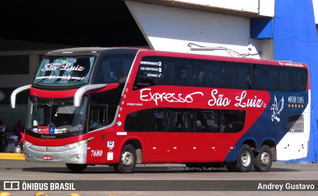 Expresso São Luiz 7680 na cidade de Goiânia, Goiás, Brasil, por Andrey Gustavo. ID da foto: 9494232.