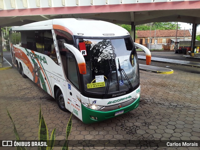 Empresa de Transportes Andorinha 6166 na cidade de Presidente Venceslau, São Paulo, Brasil, por Carlos Morais. ID da foto: 9496533.