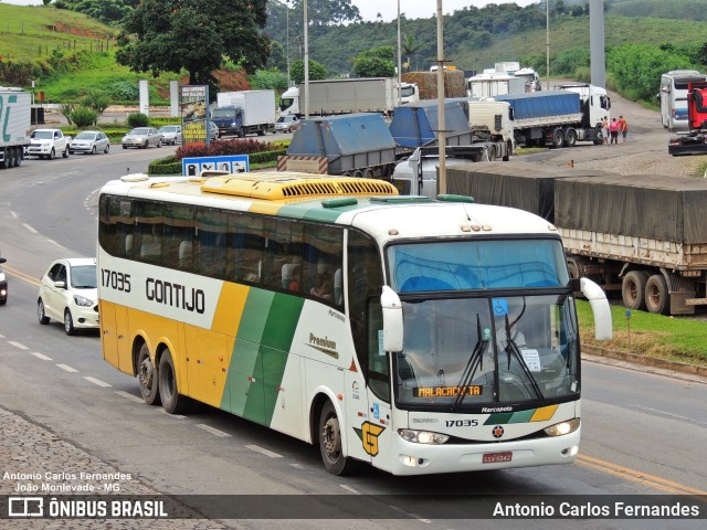 Empresa Gontijo de Transportes 17035 na cidade de João Monlevade, Minas Gerais, Brasil, por Antonio Carlos Fernandes. Número da foto: #9497292.