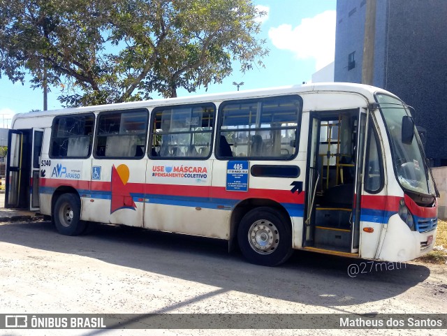 AVP - Auto Viação Paraíso 5340 na cidade de Aracaju, Sergipe, Brasil, por Matheus dos Santos. ID da foto: 9499478.