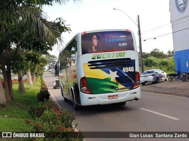 Eucatur - Empresa União Cascavel de Transportes e Turismo 4946 na cidade de Ji-Paraná, Rondônia, Brasil, por Gian Lucas  Santana Zardo. ID da foto: 9498514.