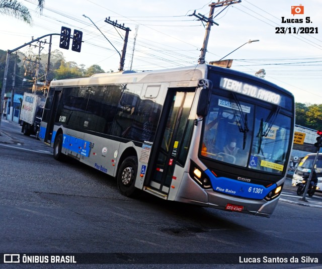 Viação Grajaú S.A. 6 1301 na cidade de São Paulo, São Paulo, Brasil, por Lucas Santos da Silva. ID da foto: 9498443.