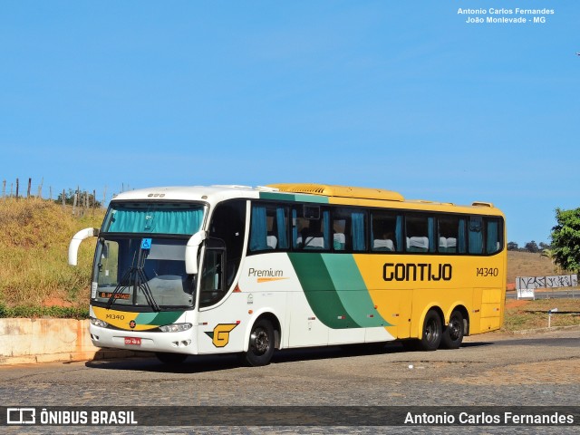 Empresa Gontijo de Transportes 14340 na cidade de João Monlevade, Minas Gerais, Brasil, por Antonio Carlos Fernandes. ID da foto: 9497274.