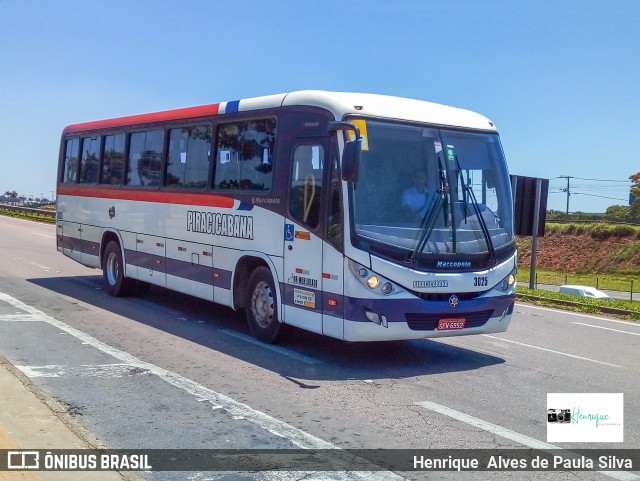 Viação Piracicabana 3025 na cidade de Campinas, São Paulo, Brasil, por Henrique Alves de Paula Silva. ID da foto: 9496764.