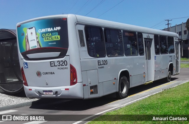 Auto Viação São José dos Pinhais EL320 na cidade de Curitiba, Paraná, Brasil, por Amauri Caetano. ID da foto: 9500474.