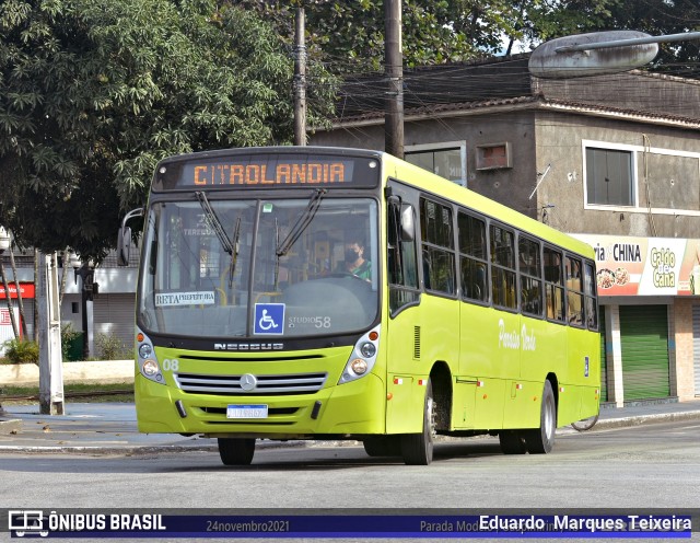 Viação Paraíso Verde 08 na cidade de Guapimirim, Rio de Janeiro, Brasil, por Eduardo  Marques Teixeira. Número da foto: #9500036.