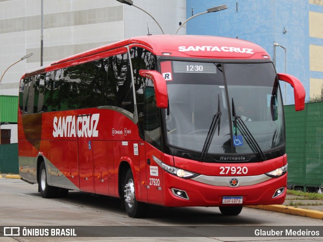 Viação Santa Cruz 27920 na cidade de São Paulo, São Paulo, Brasil, por Glauber Medeiros. Número da foto: #9500457.
