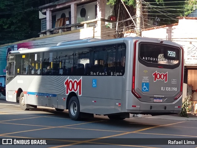 Auto Viação 1001 RJ 108.1198 na cidade de Niterói, Rio de Janeiro, Brasil, por Rafael Lima. ID da foto: 9500998.