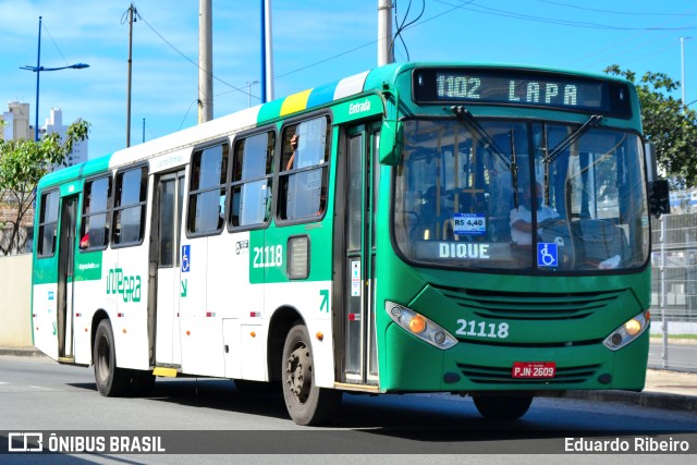 OT Trans - Ótima Salvador Transportes 21118 na cidade de Salvador, Bahia, Brasil, por Eduardo Ribeiro. ID da foto: 9502366.