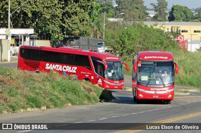 Viação Santa Cruz 207160 na cidade de Alfenas, Minas Gerais, Brasil, por Lucas Elson de Oliveira. Número da foto: #9500636.