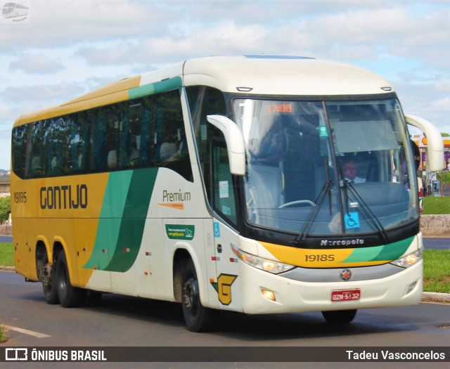 Empresa Gontijo de Transportes 19185 na cidade de Uberlândia, Minas Gerais, Brasil, por Tadeu Vasconcelos. ID da foto: 9500312.