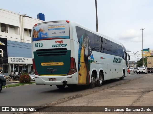 Eucatur - Empresa União Cascavel de Transportes e Turismo 4729 na cidade de Ji-Paraná, Rondônia, Brasil, por Gian Lucas  Santana Zardo. ID da foto: 9503413.