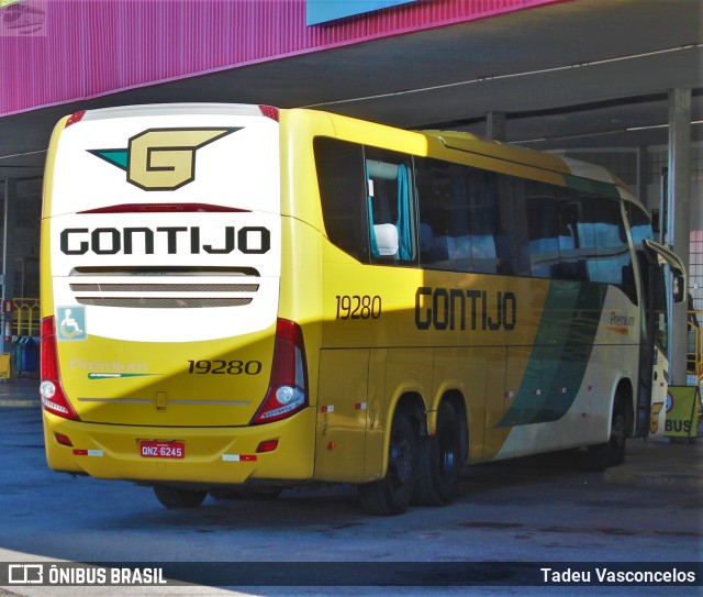 Empresa Gontijo de Transportes 19280 na cidade de João Monlevade, Minas Gerais, Brasil, por Tadeu Vasconcelos. Número da foto: #9502686.