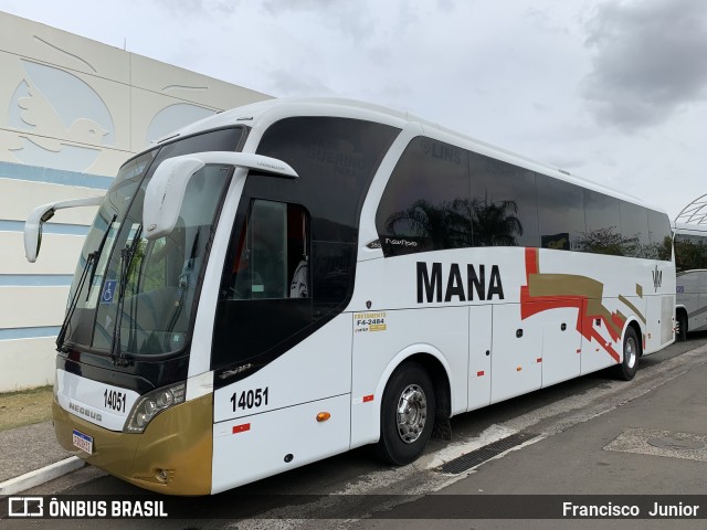 Viação Mana Transportes 14051 na cidade de Campinas, São Paulo, Brasil, por Francisco  Junior. Número da foto: #9503573.