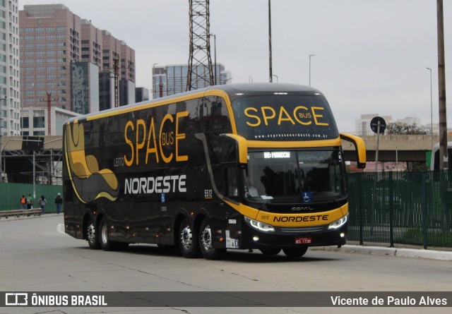 Expresso Nordeste 5512 na cidade de São Paulo, São Paulo, Brasil, por Vicente de Paulo Alves. ID da foto: 9506535.