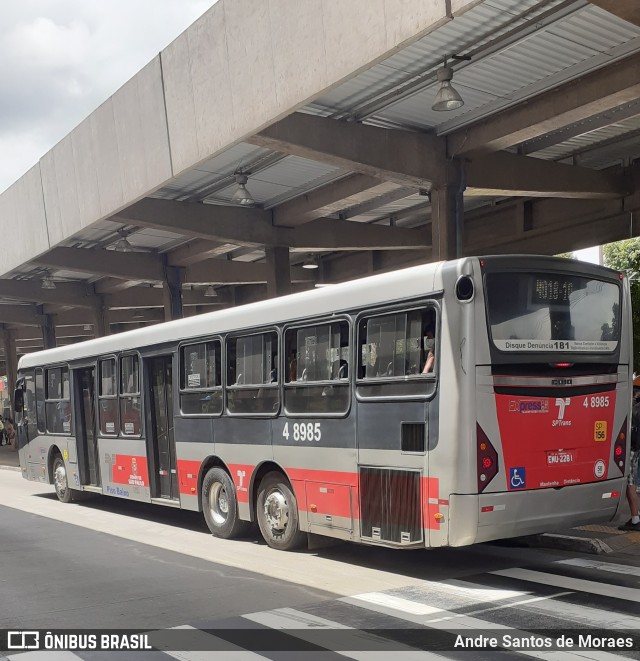 Express Transportes Urbanos Ltda 4 8985 na cidade de São Paulo, São Paulo, Brasil, por Andre Santos de Moraes. Número da foto: #9506044.