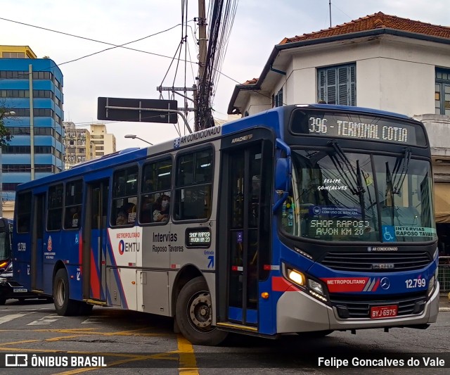 Auto Viação Bragança Metropolitana > Viação Raposo Tavares 12.799 na cidade de São Paulo, São Paulo, Brasil, por Felipe Goncalves do Vale. Número da foto: #9506883.