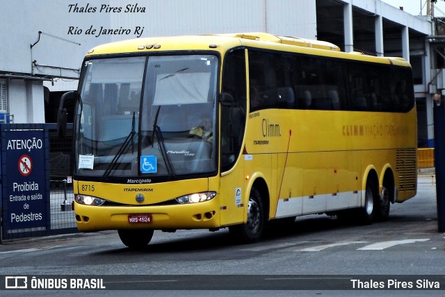 Viação Itapemirim 8715 na cidade de Rio de Janeiro, Rio de Janeiro, Brasil, por Thales Pires Silva. ID da foto: 9505695.