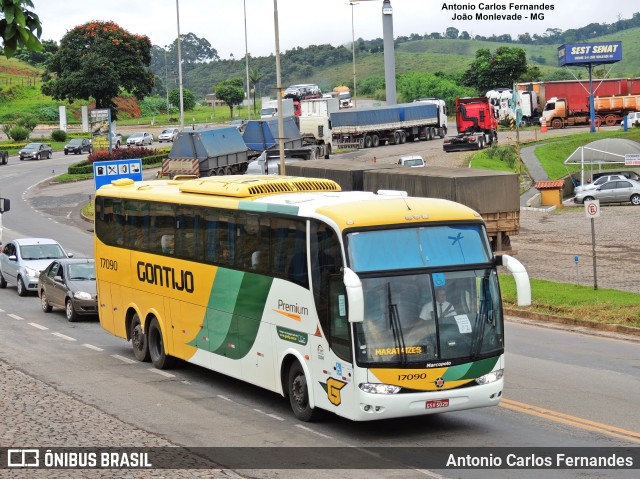 Empresa Gontijo de Transportes 17090 na cidade de João Monlevade, Minas Gerais, Brasil, por Antonio Carlos Fernandes. ID da foto: 9505282.