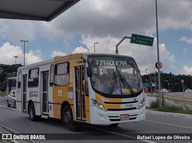 Upbus Qualidade em Transportes 3 5930 na cidade de São Paulo, São Paulo, Brasil, por Rafael Lopes de Oliveira. Número da foto: #9507971.